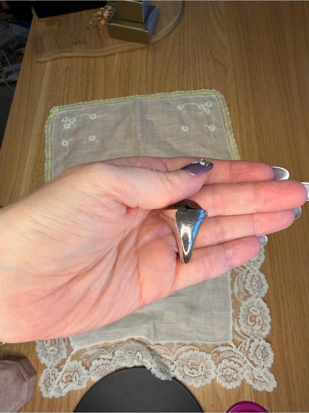 Ultra rare Avon Heart-Shaped mood Ring sz 8.75 - Picture 7 of 12